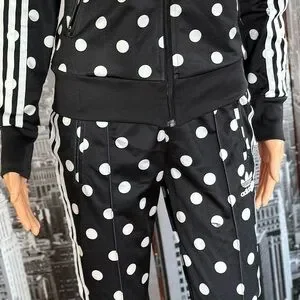 adidas Tops Adidas Black Originals Dots Firebird White Polka